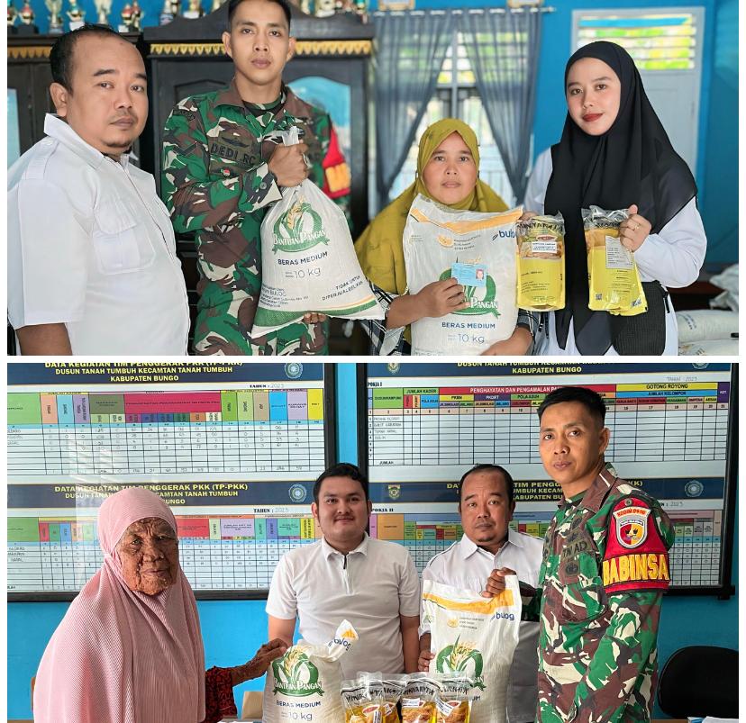 Pemdus Tanah Tumbuh Sukses Salurkan Bantuan Beras 20 Kg dan Minyak 4 Liter Kepada 70 Keluarga Penerima Manfaat (KPM)