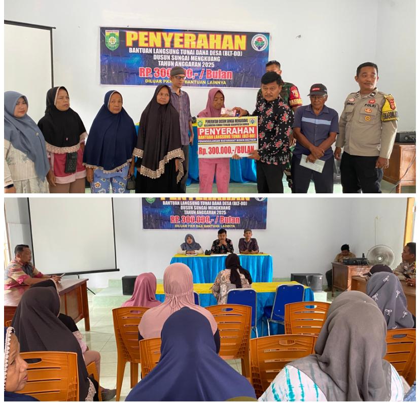 Penyaluran BLT-DD Tahap 4 Dusun Sungai Mengkuang Berjalan Dengan Lancar Rio Redofri Harapkan Bantuan Bermanfaat Bagi Penerima