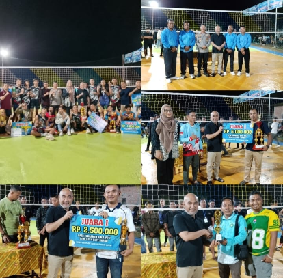 Bupati Bungo Hadiri Penutupan Semi Open Bola Voli Bute Sarko di Dusun Sepunggur