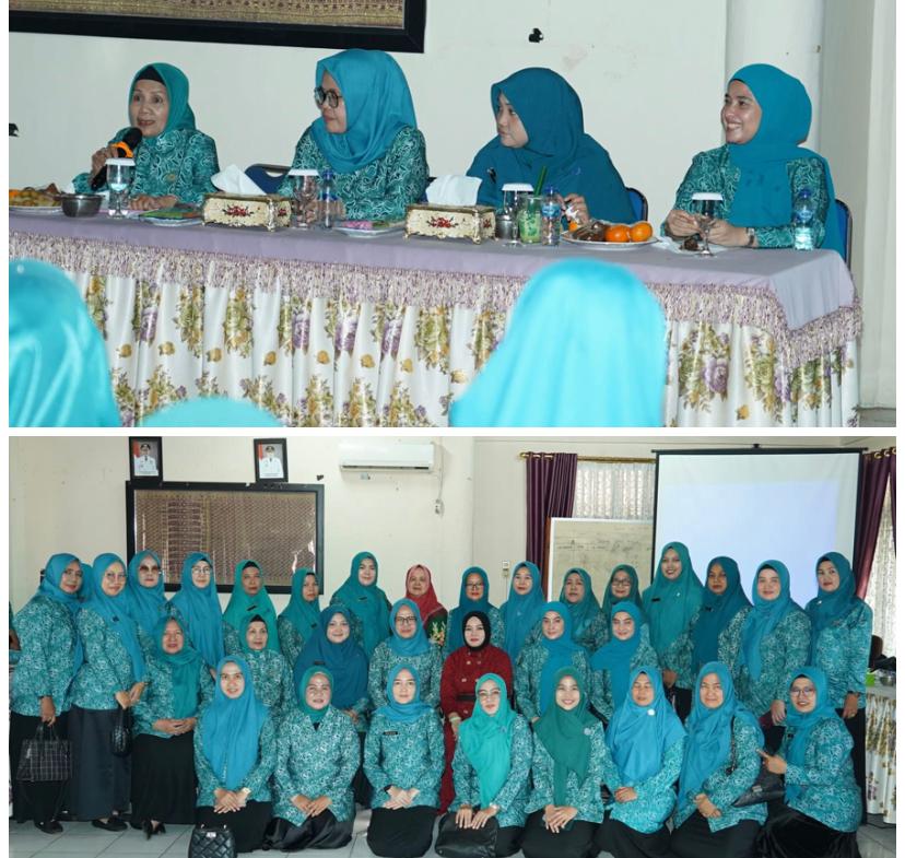 Ketua TP PKK Kabupaten Bungo Hj.Elza Kurniawati Bersama Pengurus PKK , Gelar Pertemuan Rutin (Arisan) Bersama Ketua TP PKK Kecamatan Dalam Kabupaten Bungo