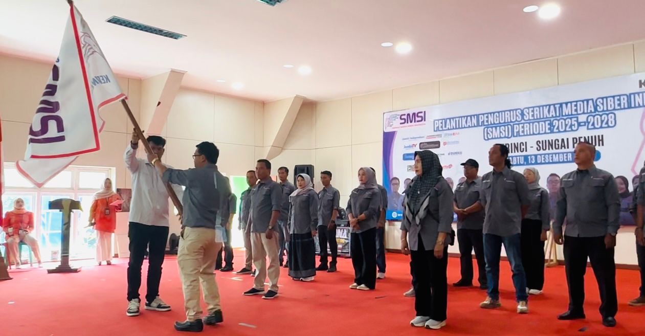 Lantik Pengurus SMSI Kerinci-Sungai Penuh Periode 2025-2028, Ini Pesan Ketua SMSI Provinsi Jambi
