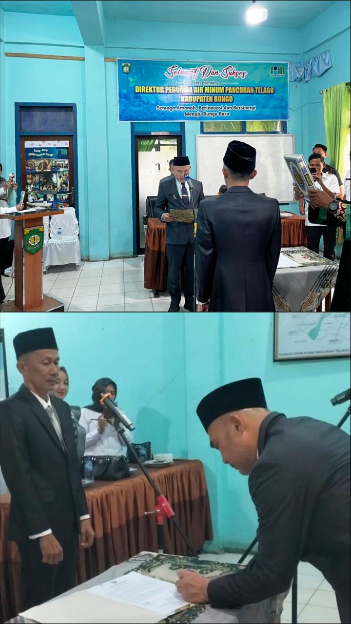 Eka Yasa Resmi Dilantik Oleh Bupati Bungo Sebagai Direktur PDAM Pancuran Telago, Targetkan Perubahan Nyata Layanan Air Bersih Kepada Masyarakat