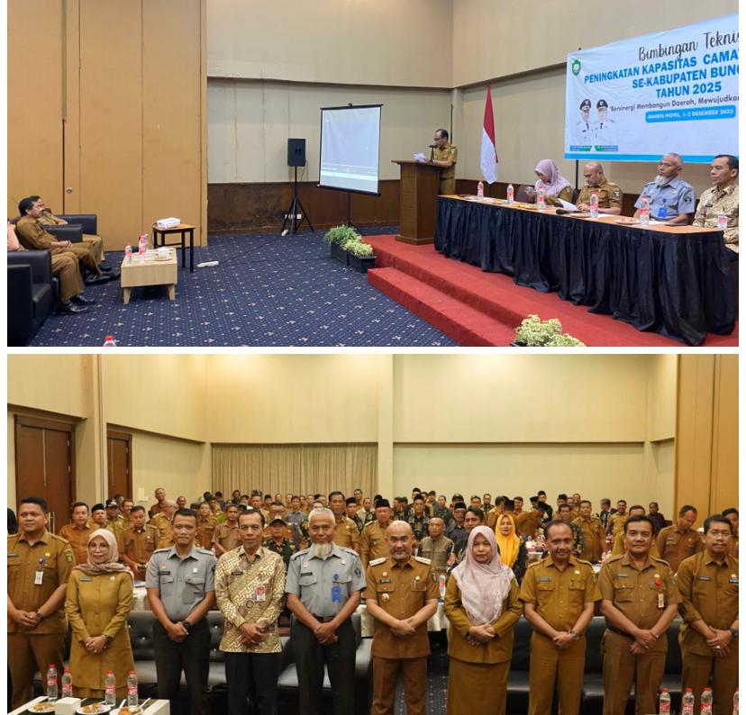 Dinas PMD Sukses Gelar BIMTEK  Peningkatan Kapasitas, Camat , RIO, dan BPD Se-Kabupaten Bungo