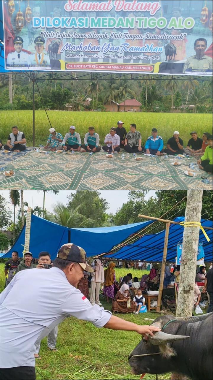 Sambut Bulan Suci Ramadhan, Wabup Merangin A.Khafidh Hadiri Bantaian Adat Desa Bukit Batu