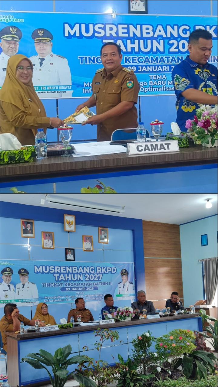 Buka Musrenbang Tingkat Kecamatan Bathin III, Camat Juprizal Usulkan Berbagai Macam Skala Prioritas Pembangunan Tahun 2027