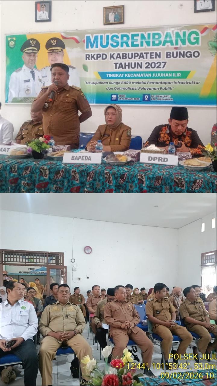 Buka Musrenbang Tingkat Kecamatan Jujuhan Ilir, Camat Asnawi Usulkan Berbagai Macam Skala Prioritas Pembangunan 2027