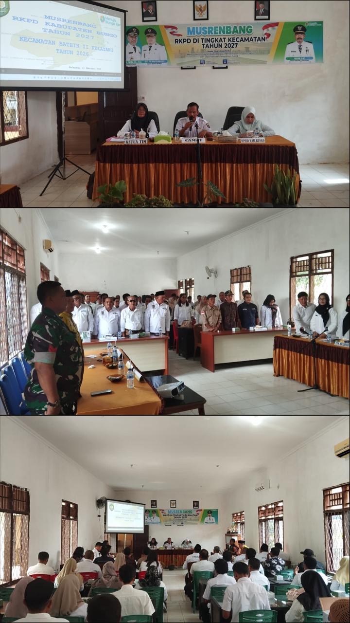 Buka Musrenbang Tingkat Kecamatan Bathin II Pelayang, Camat Hasan Usulkan Berbagai Macam Skala Prioritas Pembangunan 2027