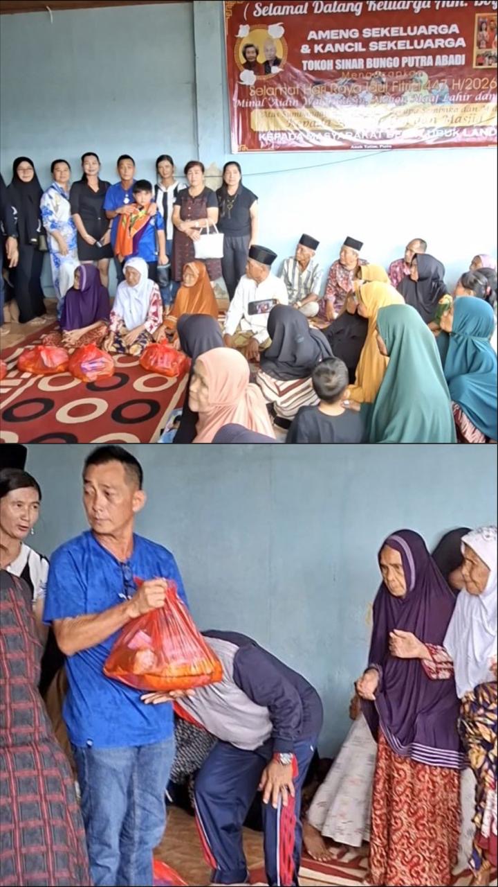 Sudah Jadi Trandisi Berbagi Dibulan Ramadhan, Keluarga Besar Effendi Boyok Berbagi Ribuan Paket Sembako Kepada Masyarakat Dusun Lubuk Landai