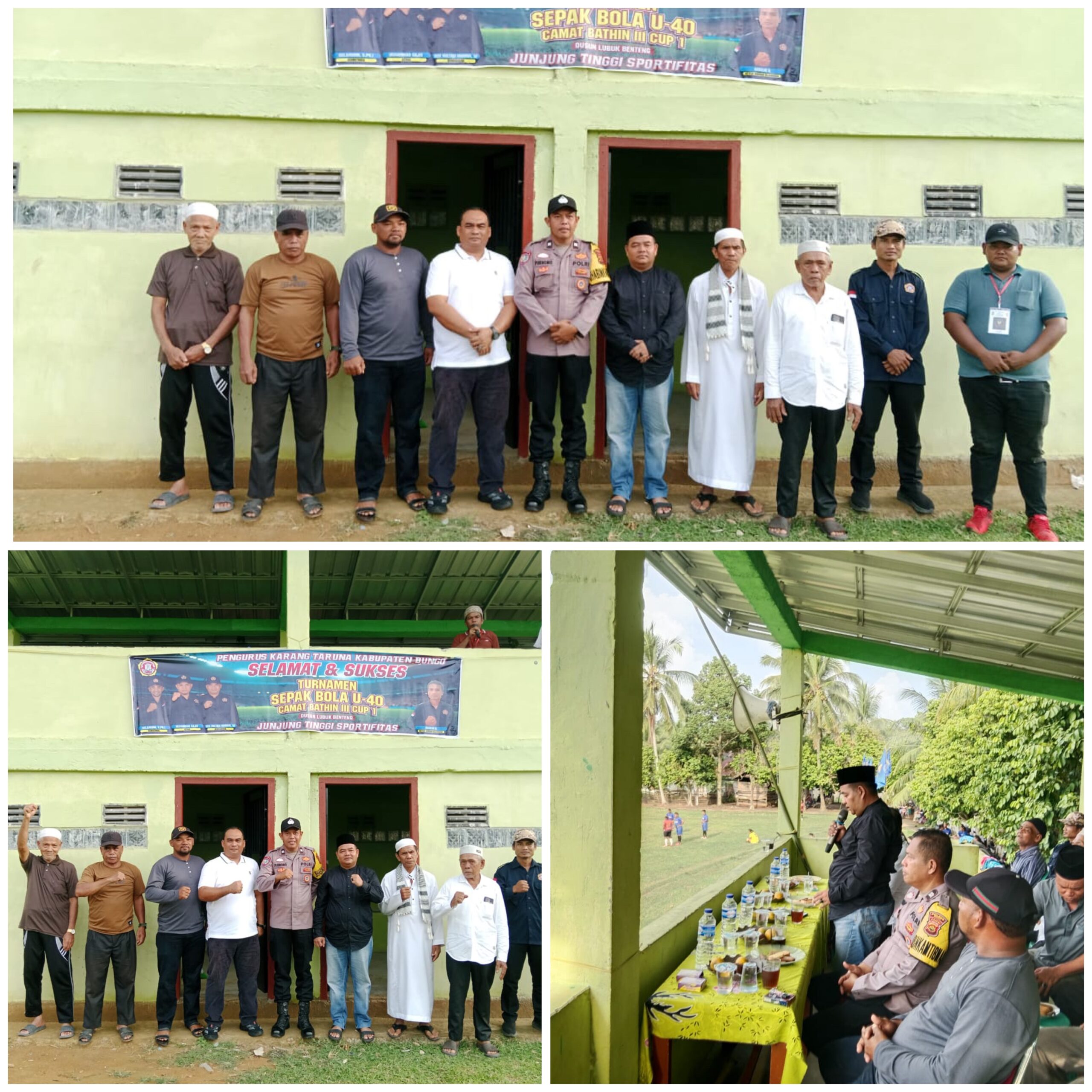 Camat Bathin III Juprizal SP Resmi Buka Turnamen Sepakbola U-40 Rebut Piala Camat Bathin III Cup 1