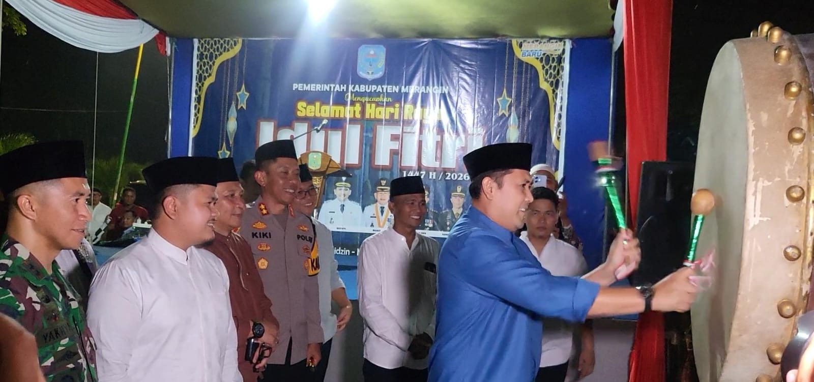 Pukul Bedug dan Lepas Pawai Takbir, Bupati M.Syukur Ajak Pemuda Jaga Tradisi dan Inovasi