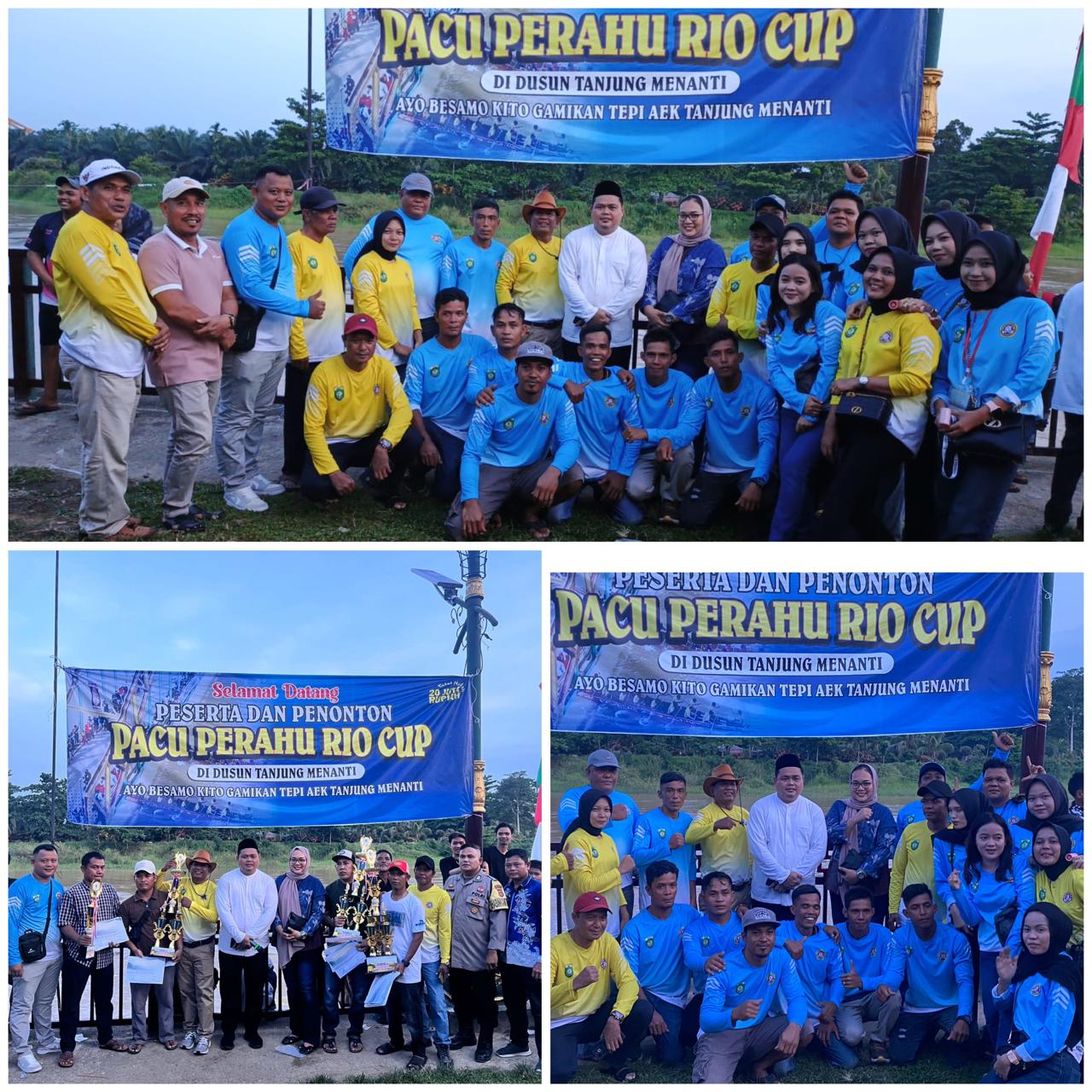 Dihadiri Wakil Bupati Bungo, Final Pacu Perahu Rio Cup Ke I Dusun Tanjung Menanti Berlangsung Lancar Dan Sukses