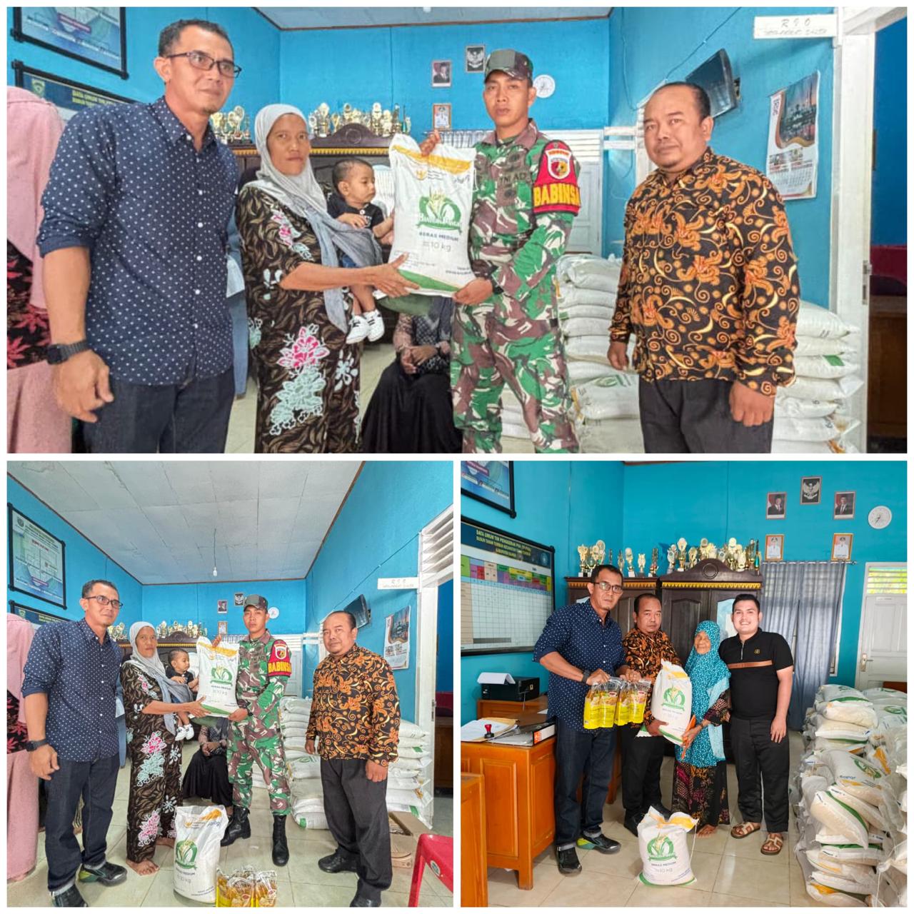 Pemdus Tanah Tumbuh Salurkan Bantuan Pangan Nasional Kepada 130 KPM