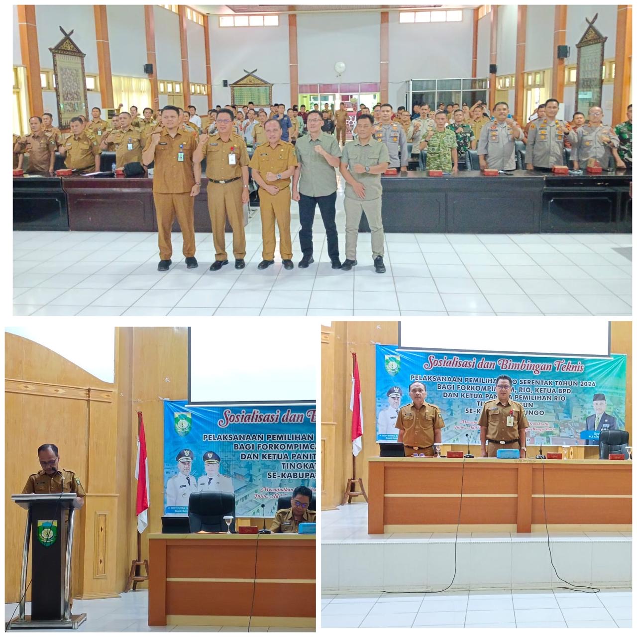 Dinas PMD Bungo Sukses Gelar Sosialisasi dan Bimtek Terkait Pelaksanaan Pilrio Serentak Tahun 2026