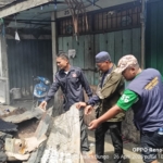 Turut Prihatin Karang Taruna Kabupaten Bungo Tinjau Kebakaran Dipasar Atas