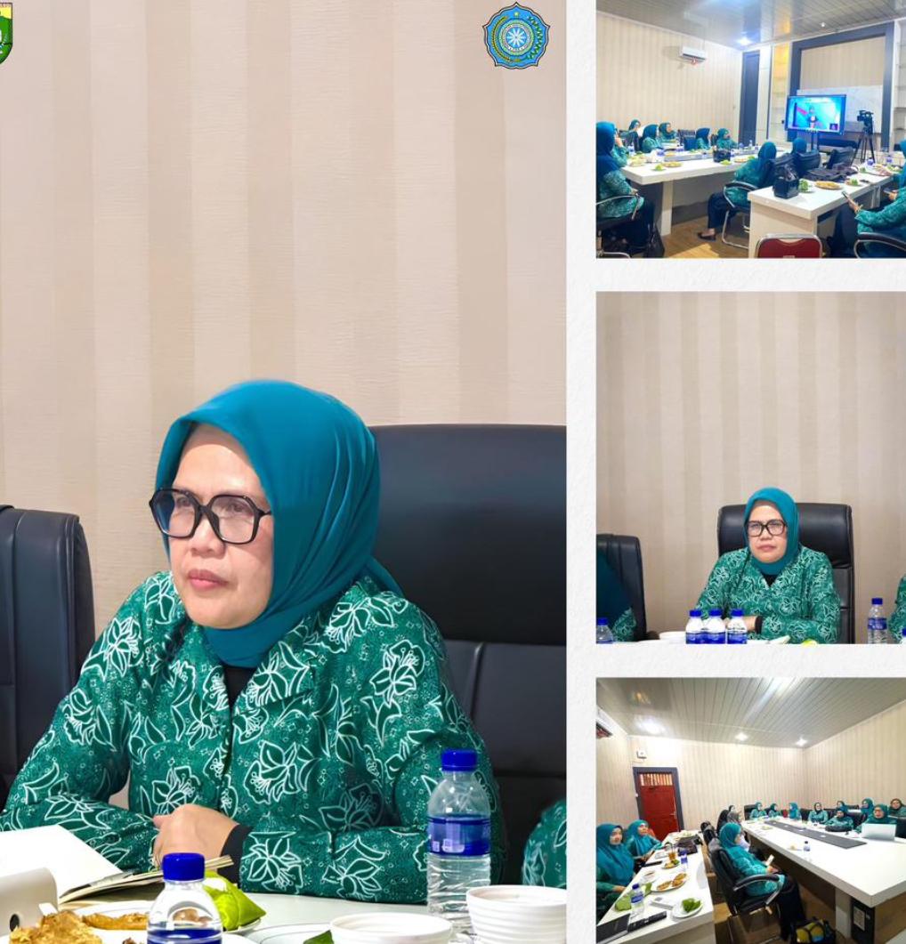 Wujudkan Masyarakat Sejahtera, Hj Elza Kurniawati dan TP PKK Kabupaten Bungo Ikuti Zoom Meeting ” Perempuan Berdaya Finansial”